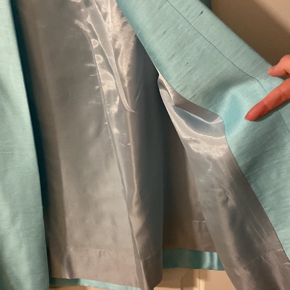 1960s Vintage Dan Lee silk sleeveless open long vest or duster - Picture 3 of 4